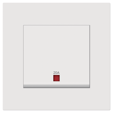 25A 1 Gang Double Pole Large Switch With Neon