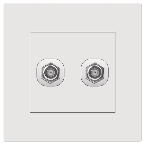2 Gang TVF Outlet